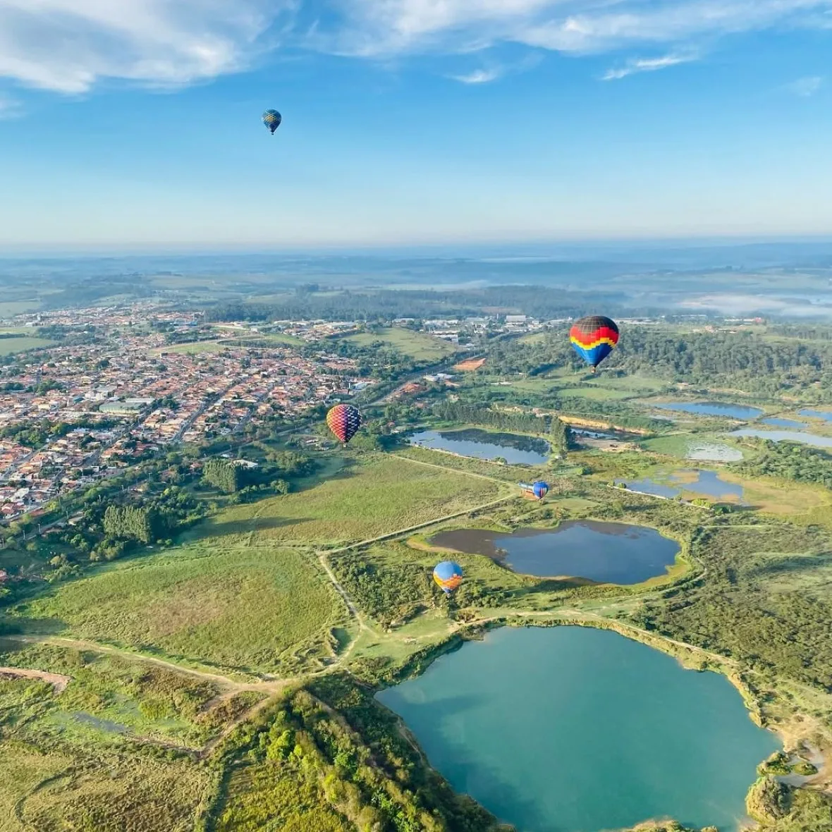 Passeio de balão em Boituva ao amanhecer · Céu Azul Balonismo